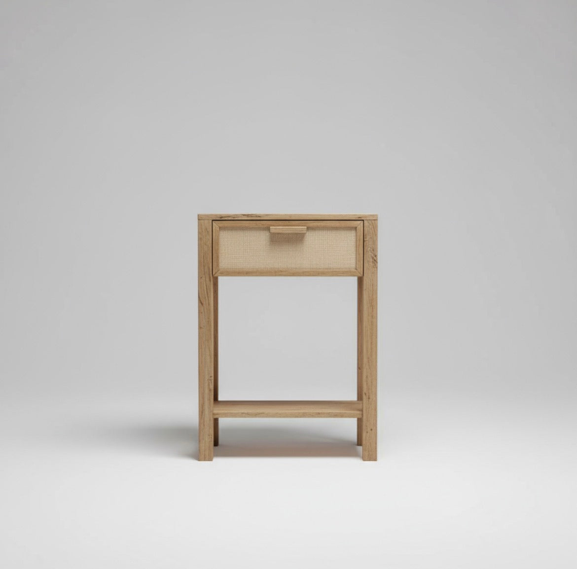 Mesa De Luz Madera Alamo Macizo Teñido En Color Petiribí