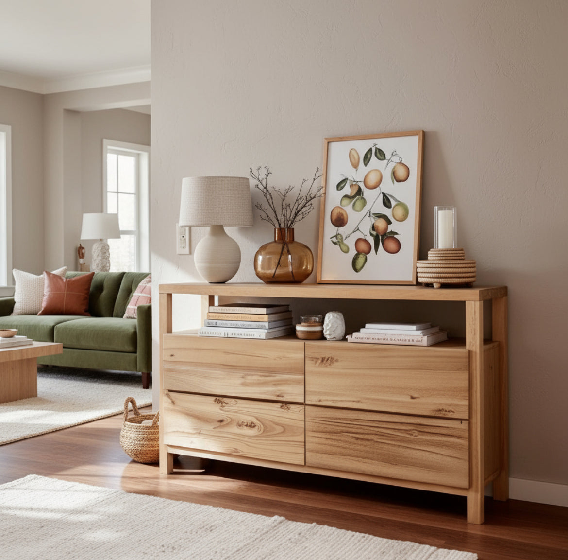 Comoda Cajonera de Madera Nordica Petiribi Dormitorio