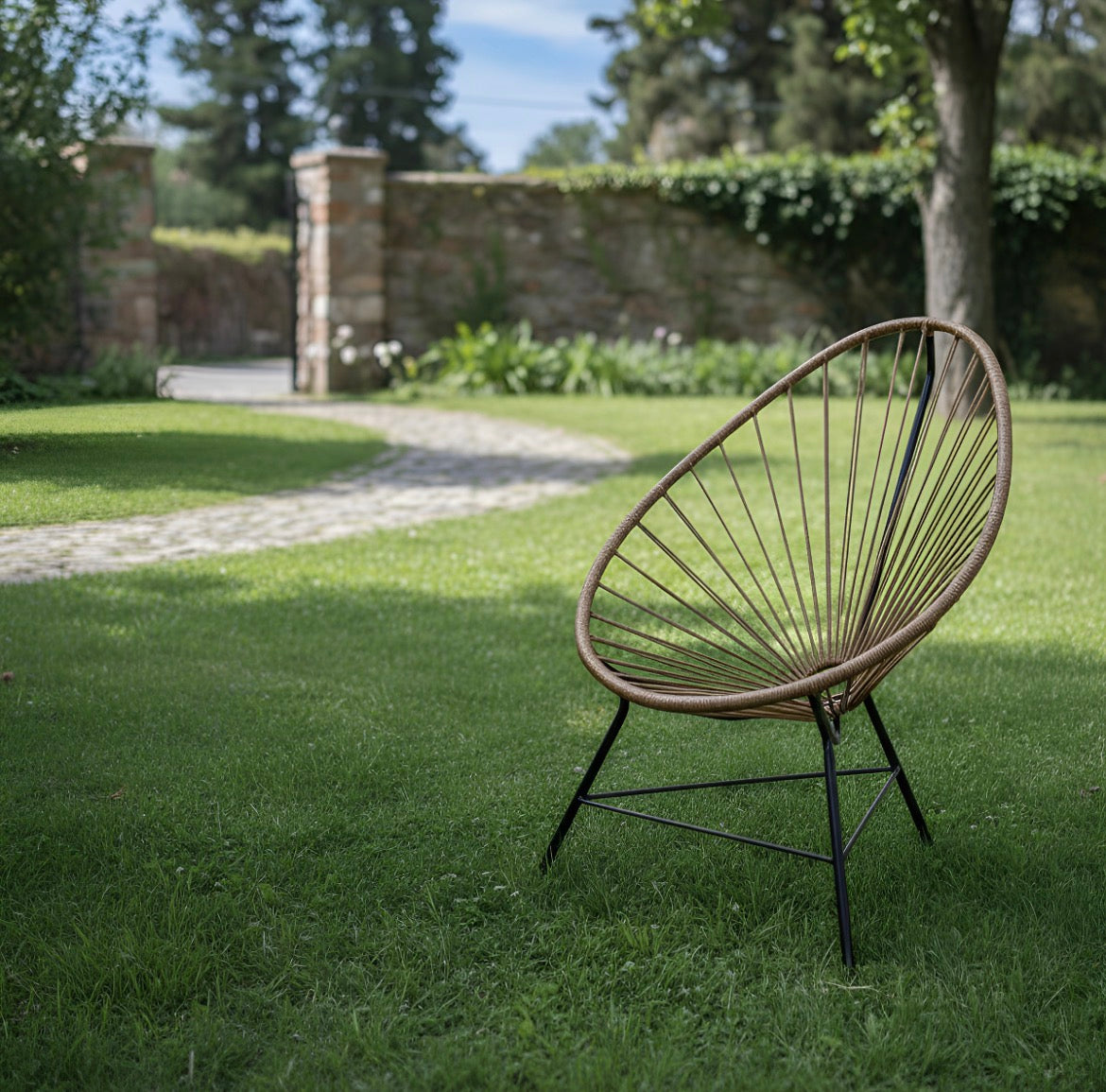 Silla Sillon Acapulco Simil Yute para Exterior o Interior