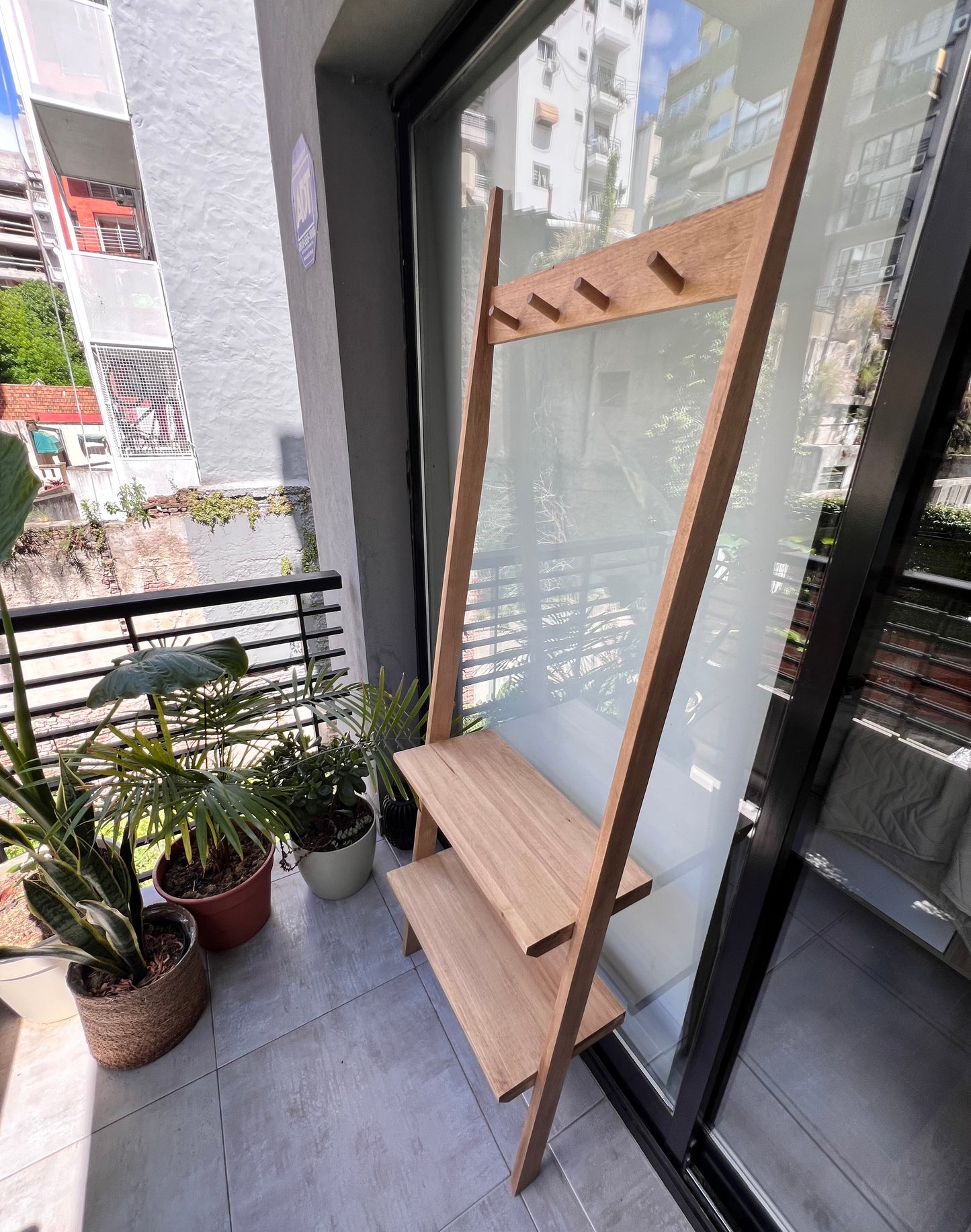 Recibidor Perchero Zapatero Madera Nordico Color Petiribi