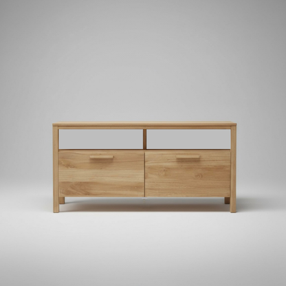 Rack Tv Mueble Nordico De Madera Maciza 2 y 3 Cajones